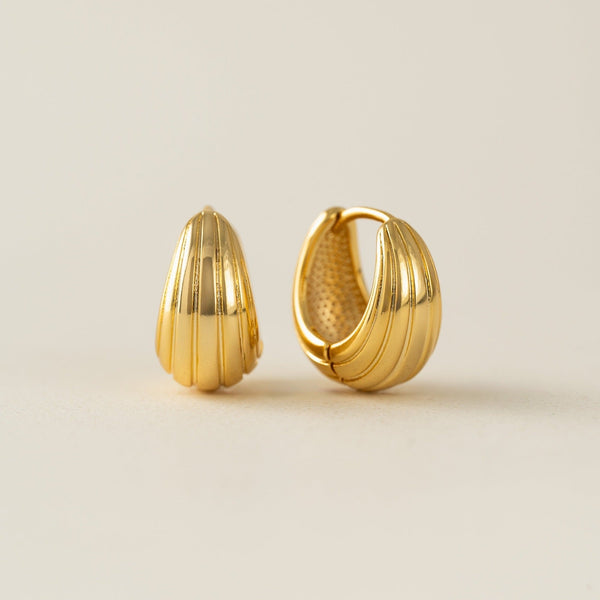 Groove Tear Drop Hoop Earrings - Lady of the Lake