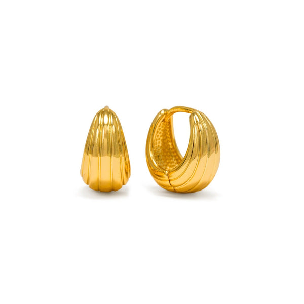 Groove Tear Drop Hoop Earrings - Lady of the Lake