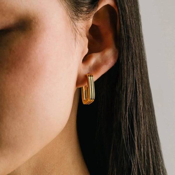Groove U-Shaped Hoop Earrings - Lady of the Lake