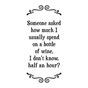 Half An Hour - Witty Tea Towel - Lady of the Lake