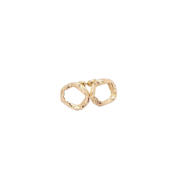 Hammered Circle Stud Earrings - Lady of the Lake