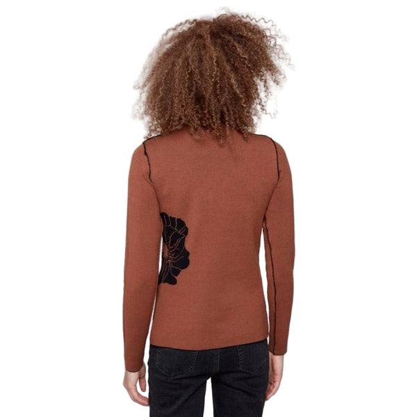 Hannah Reversible Mock Neck Floral Sweater - Lady of the Lake