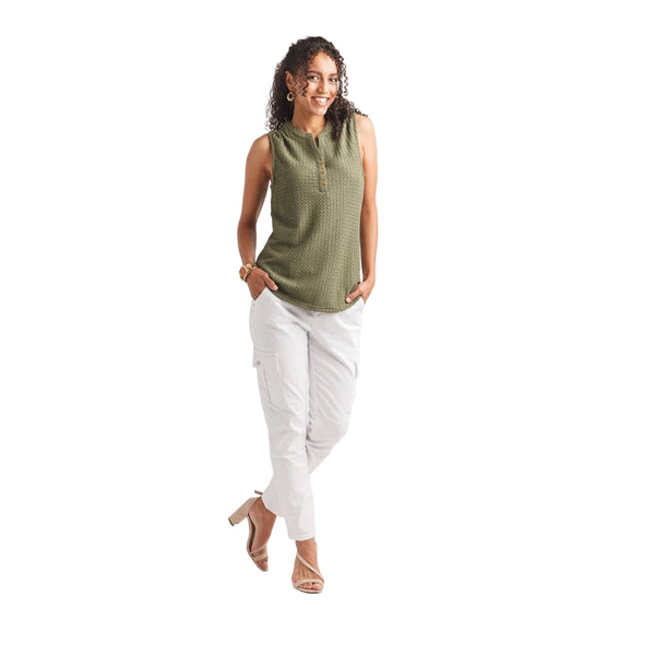Harlee Textured Henley Top - Lady of the Lake