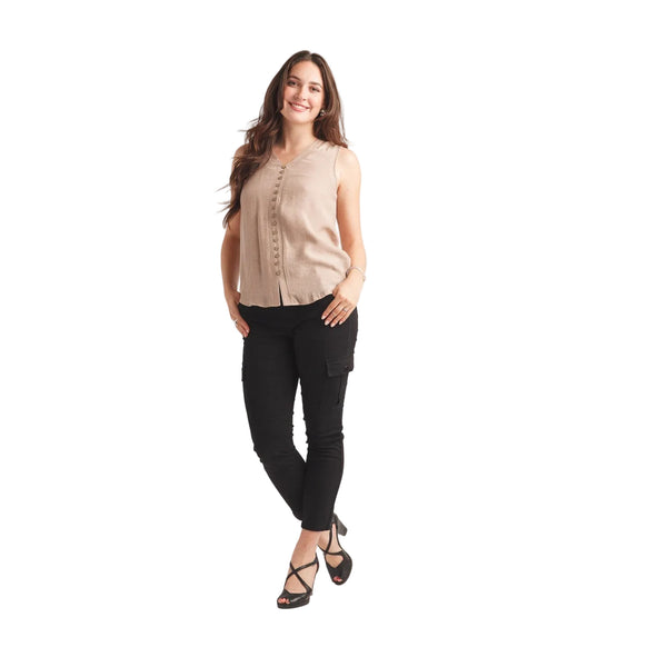 Harlee Textured Henley Top - Lady of the Lake