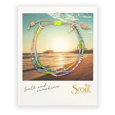 Harmony | Blue Howlite & Gold - Mixed Media Bracelet - Lady of the Lake
