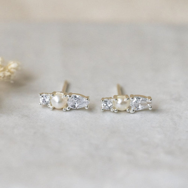 Harmony Pearl Stud Earrings - Lady of the Lake