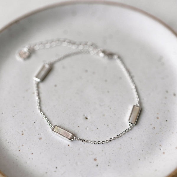 Harper Tennis Bracelet With Mother Of Pearl - Lady of the Lake