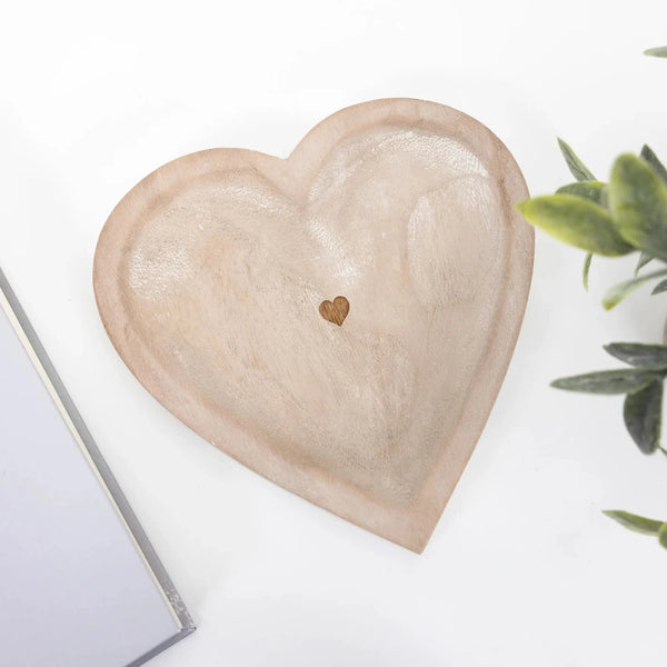 Heart - 7" Wood Dish