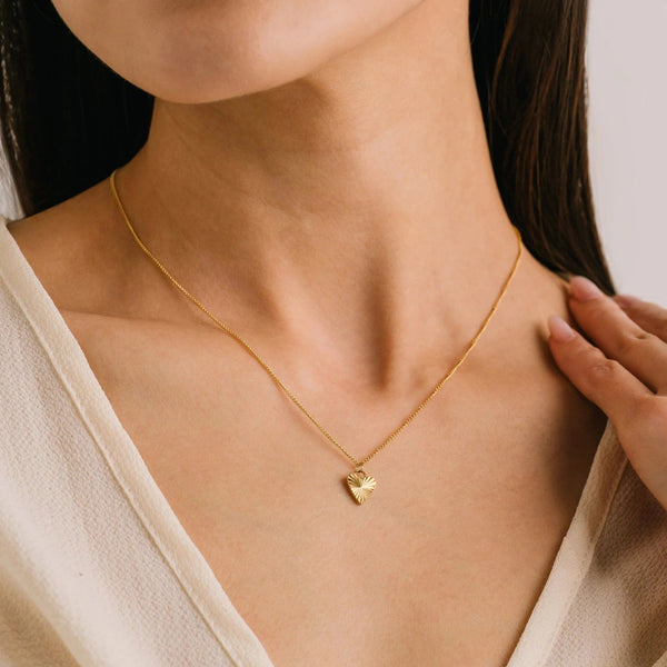 Heart Fluted Necklace - Waterproof - Lady of the Lake