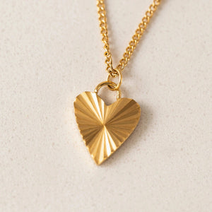 Heart Fluted Necklace - Waterproof - Lady of the Lake