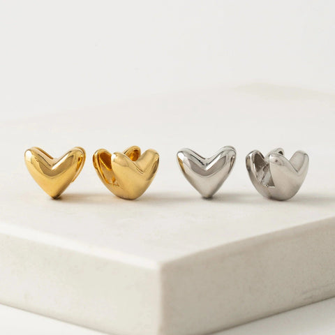 Heart Puff Hoop Earrings - Lady of the Lake