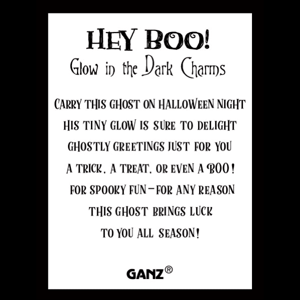 Hey BOO! Glow In The Dark Ghost - Pocket Charm