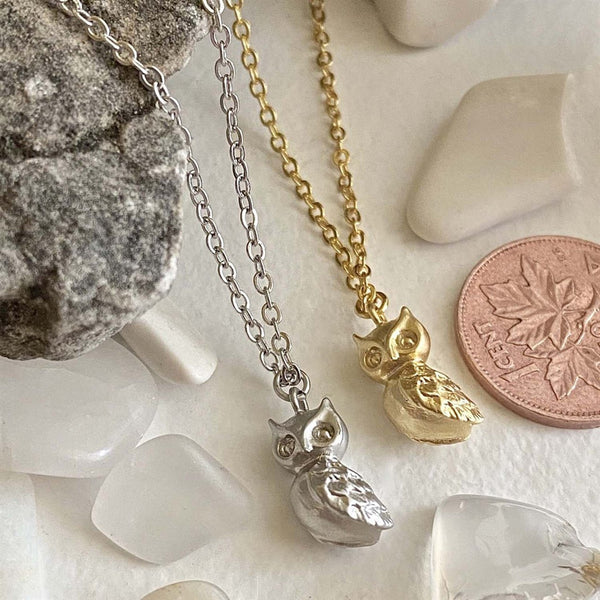 Hibou Owl Charm Necklace - Lady of the Lake