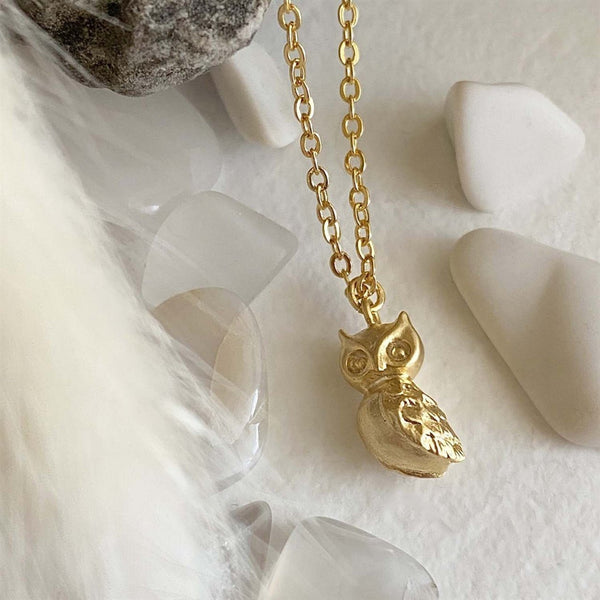 Hibou Owl Charm Necklace - Lady of the Lake