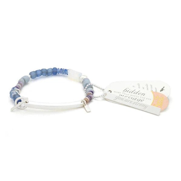 Hidden Message Bracelet - You Are Strong - Opalite - Lady of the Lake