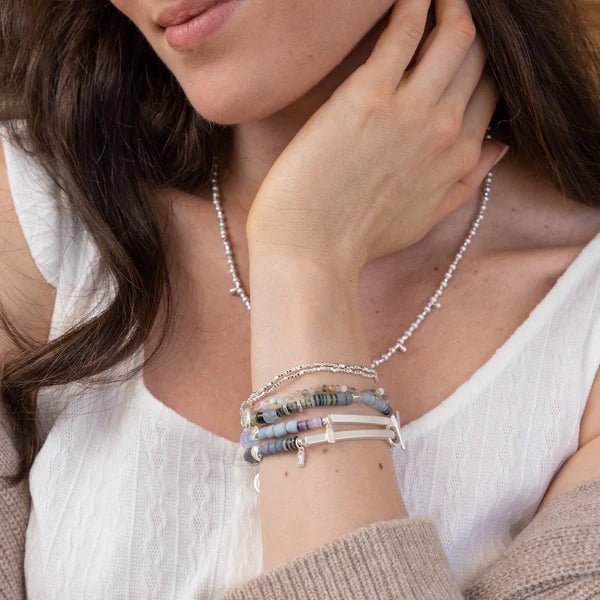 Hidden Message Bracelet - You Are Strong - Opalite - Lady of the Lake