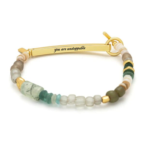 Hidden Message Bracelet - You Are Unstoppable - Chiltonite - Lady of the Lake