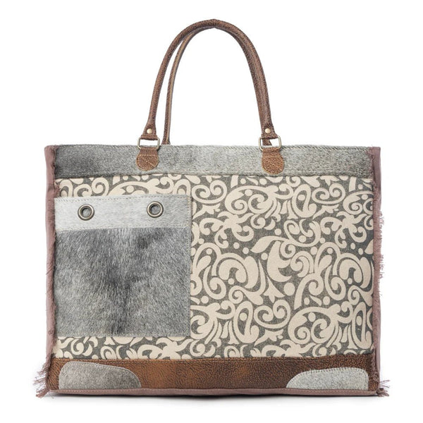 Hide & Floral Print Tote Bag - Lady of the Lake