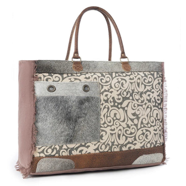 Hide & Floral Print Tote Bag - Lady of the Lake