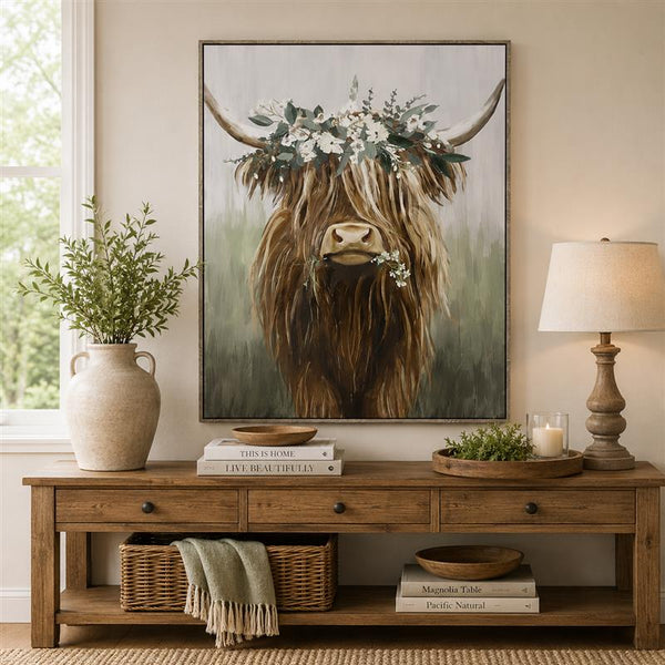 Highland Cow - Canvas Art - Lady of the Lake