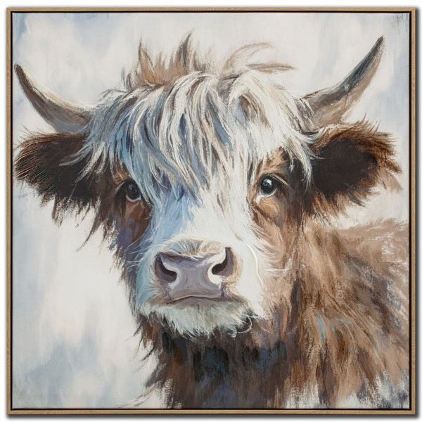 Highland Fluff - Hand Embellished Printed Canvas - Lady of the Lake
