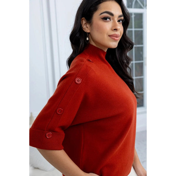 Highland Sweater With Button Detail - Lady of the Lake