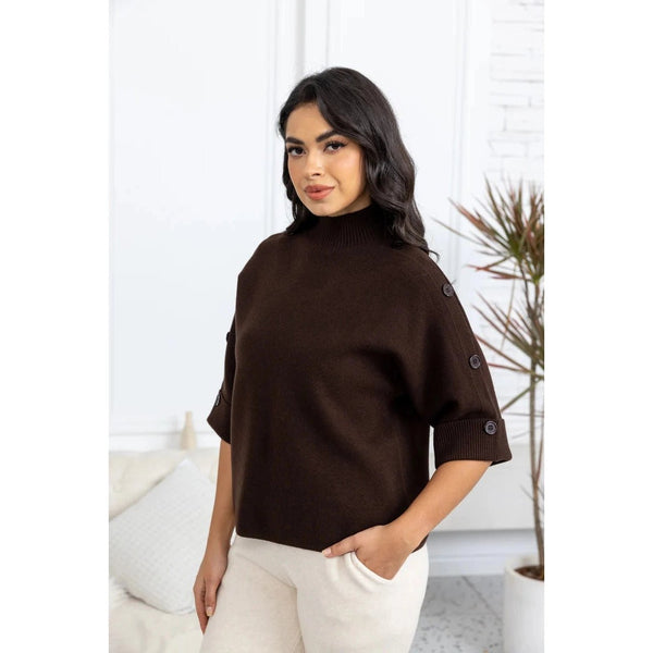 Highland Sweater With Button Detail - Lady of the Lake