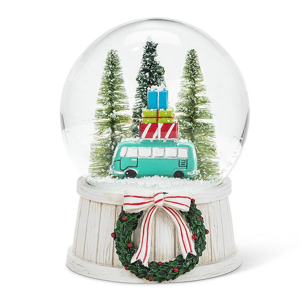 Holiday Bus Snow Globe With LED Light