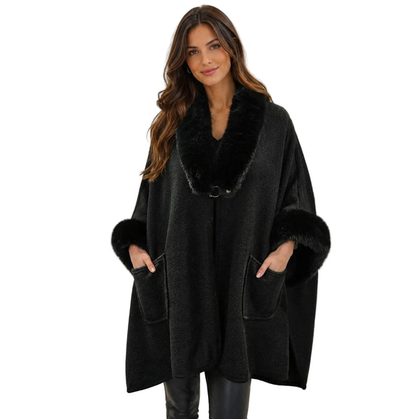 Holland Cape With Faux Fur - Lady of the Lake