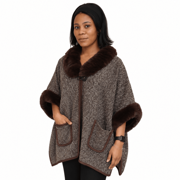 Holland Cape With Faux Fur
