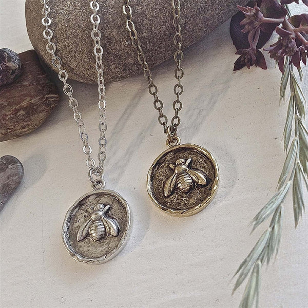 Honey - Honeybee Talisman Necklace - Lady of the Lake