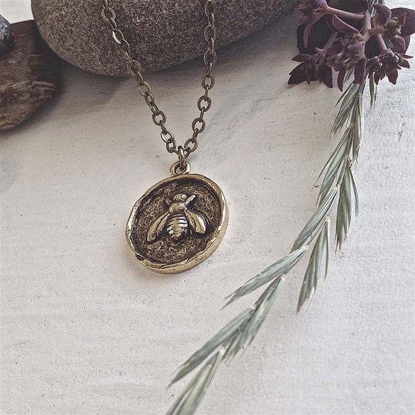 Honey - Honeybee Talisman Necklace - Lady of the Lake