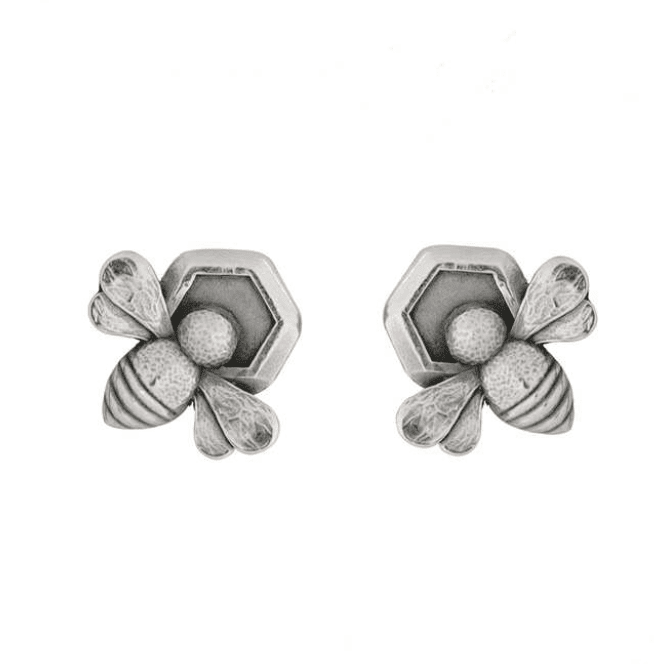 Honeycomb Bee Stud Earrings - Lady of the Lake
