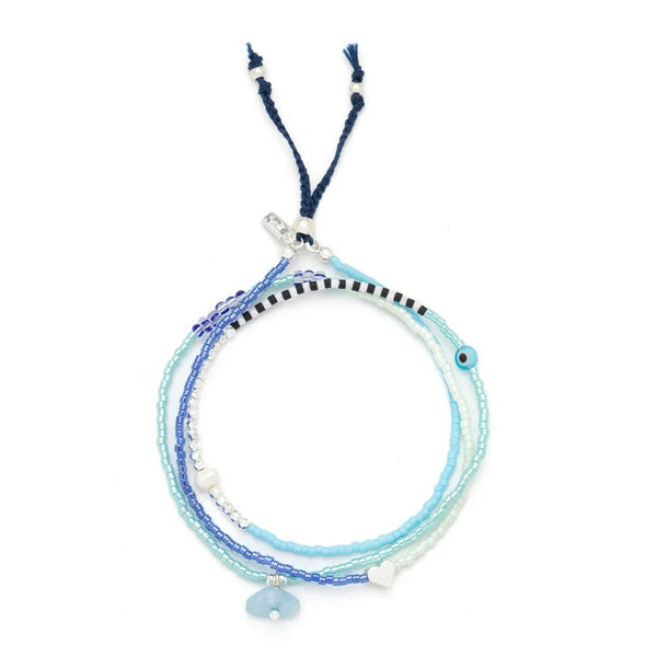 Hope | Aquamarine - Mixed Media Bracelet / Necklace - Lady of the Lake