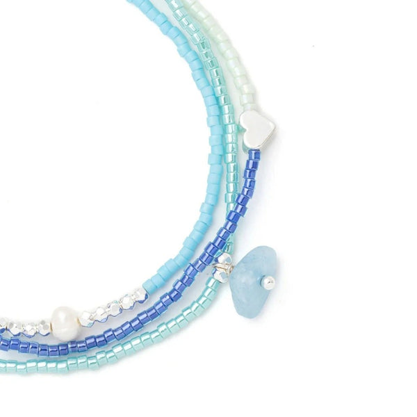 Hope | Aquamarine - Mixed Media Bracelet / Necklace - Lady of the Lake