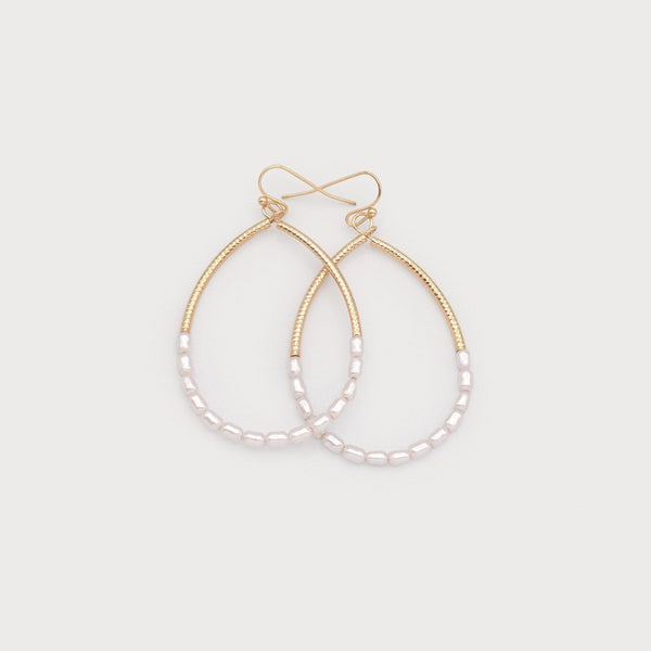 Hope Drop Earrings With Faux Pearl - Lady of the Lake