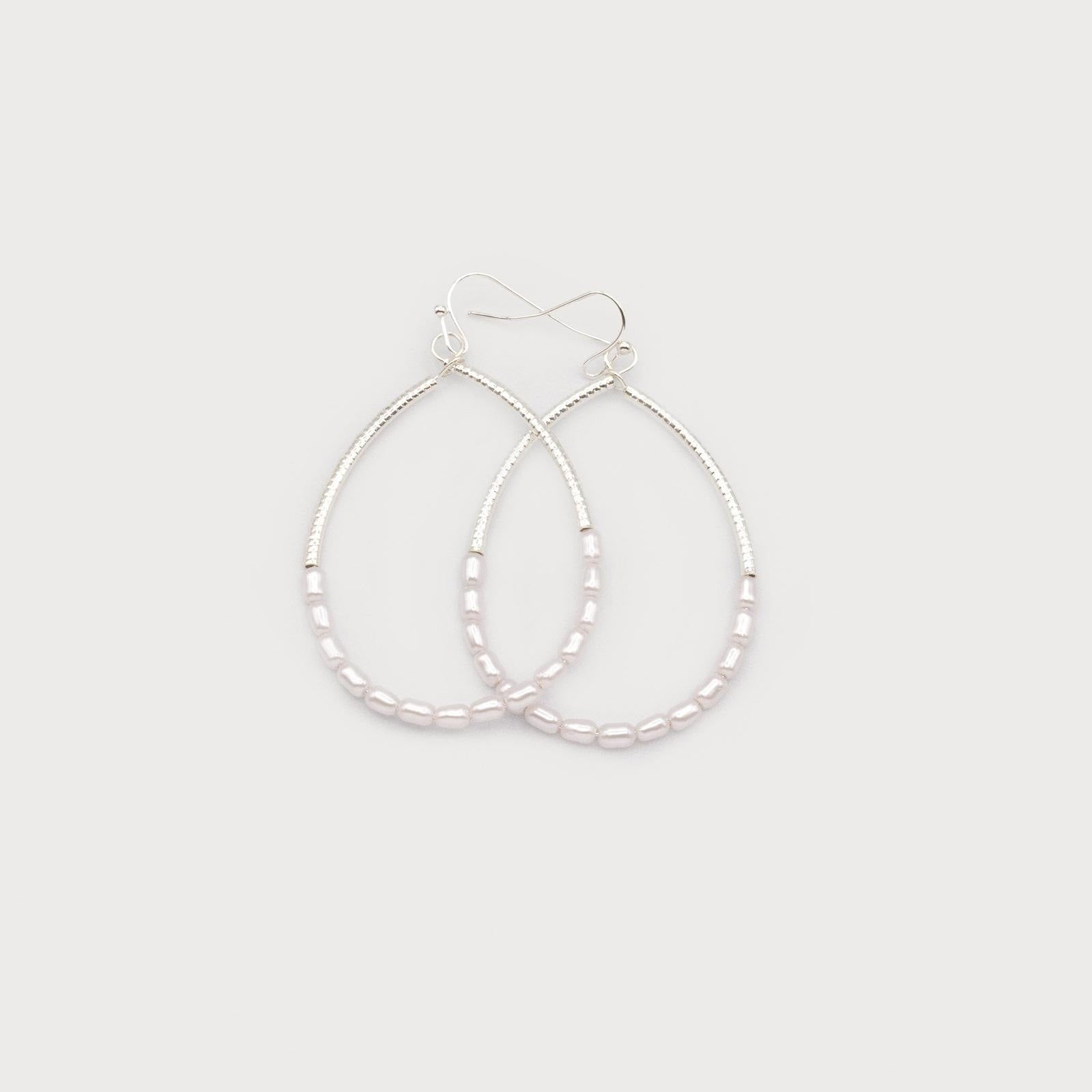 Hope Drop Earrings With Faux Pearl - Lady of the Lake