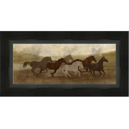 Horses On The Run IV - Print On Frame