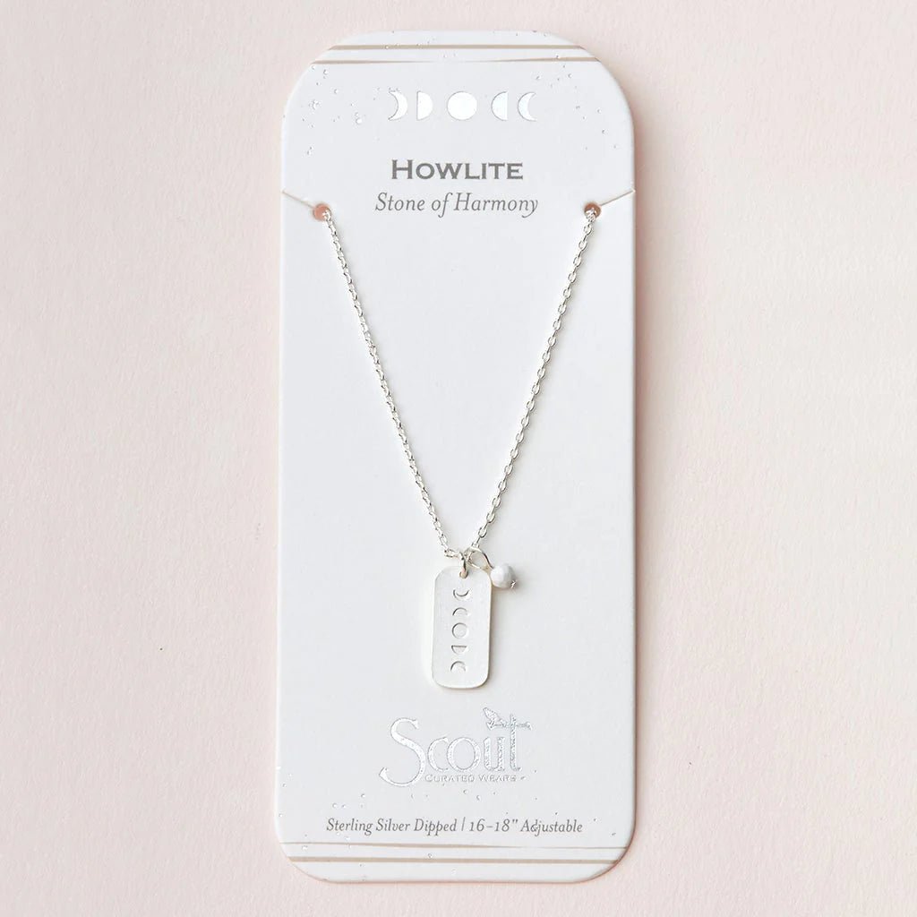 Howlite - Stone Of Harmony - Stone Intention Charm Necklace