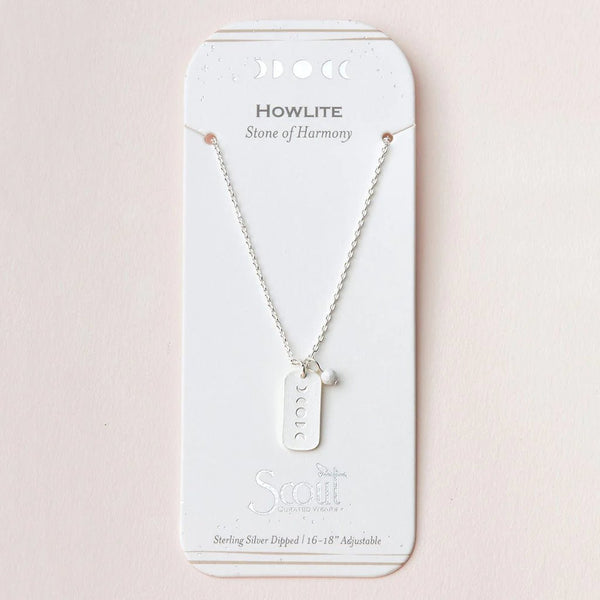 Howlite - Stone Of Harmony - Stone Intention Charm Necklace