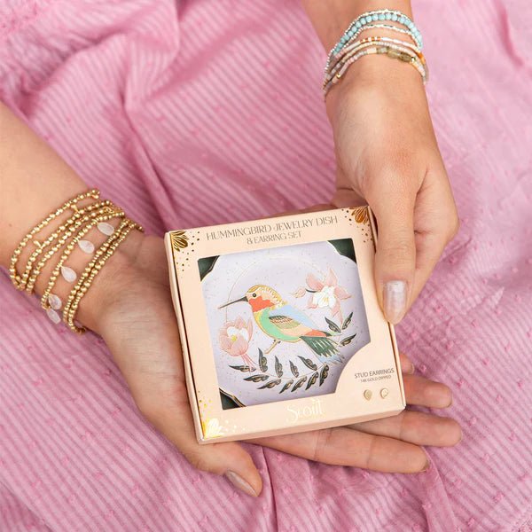 Hummingbird Jewelry Dish & Stud Earring Set - Lady of the Lake