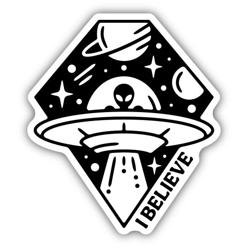 I Believe UFO Sticker