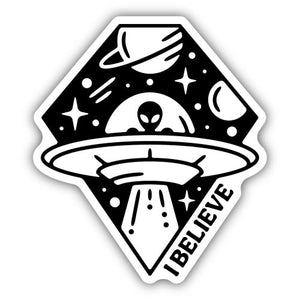 I Believe UFO Sticker