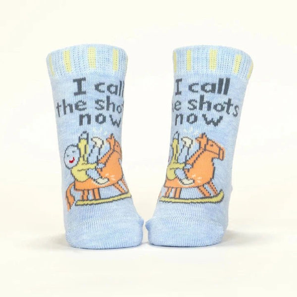 I Call The Shots Now & It's Baby Time Baby Socks - Baby Socks