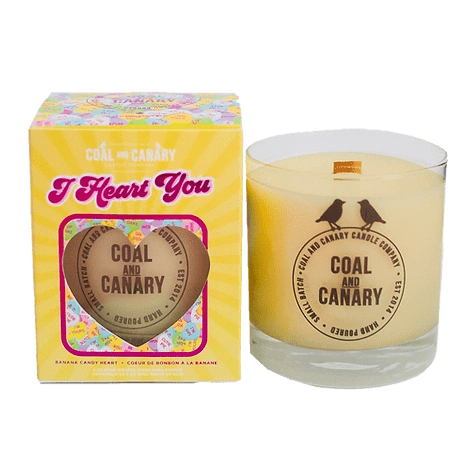 I Heart You Coal & Canary Candle