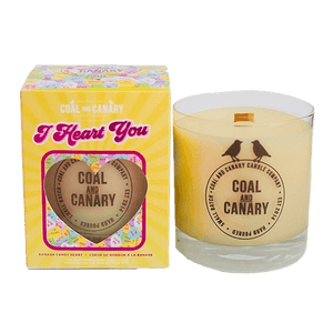 I Heart You Coal & Canary Candle