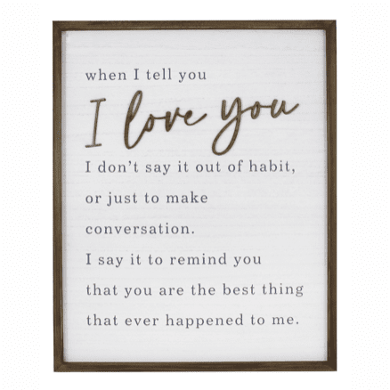 I Love You - Wooden Sign - Lady of the Lake