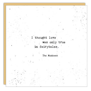 I Thought Love - Greeting Card - Wedding / Anniversary / Love - Lady of the Lake