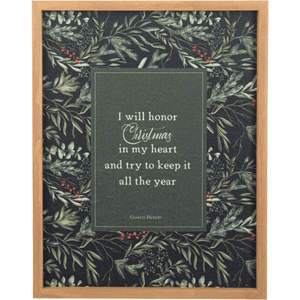 I Will Honour Christmas - Woodland Wall Plaque