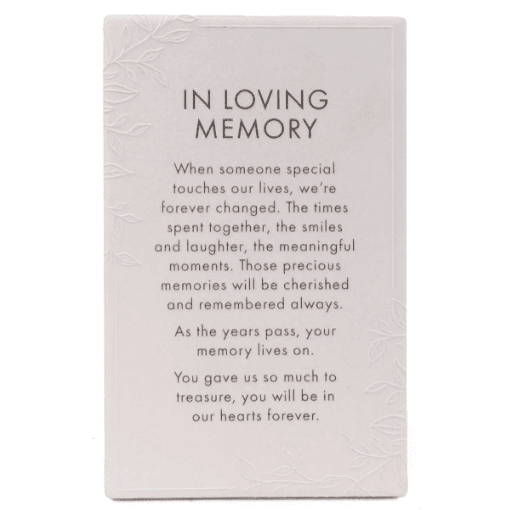 In Loving Memory Plaque - Lady of the Lake